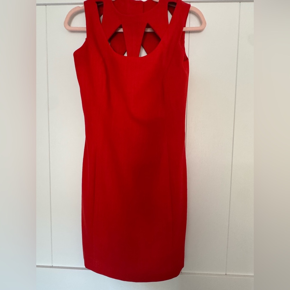 Nipon Boutique Elegant Red/Orange Sleeveless Dress SZ 4